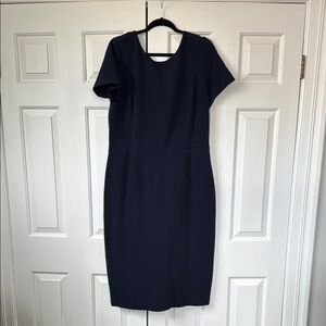 Elegant Navy Blue sheath Dress - Boden
